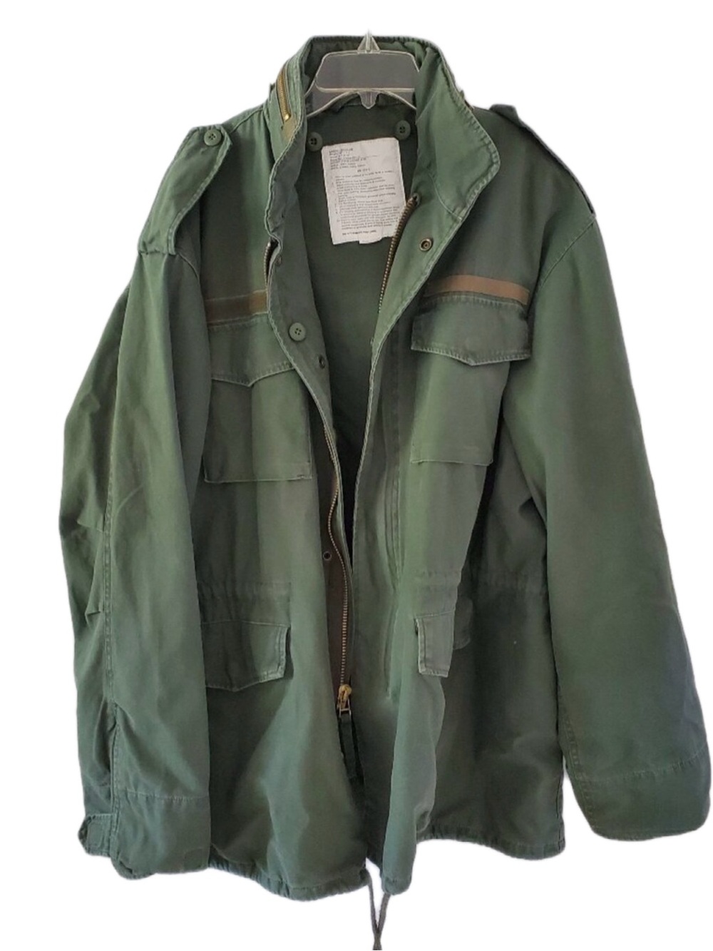 Vintage Rothco M-65 Military Style Field Jacket Olive Green Men's Size Large